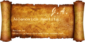 Jelenovics Amelita névjegykártya