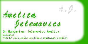 amelita jelenovics business card